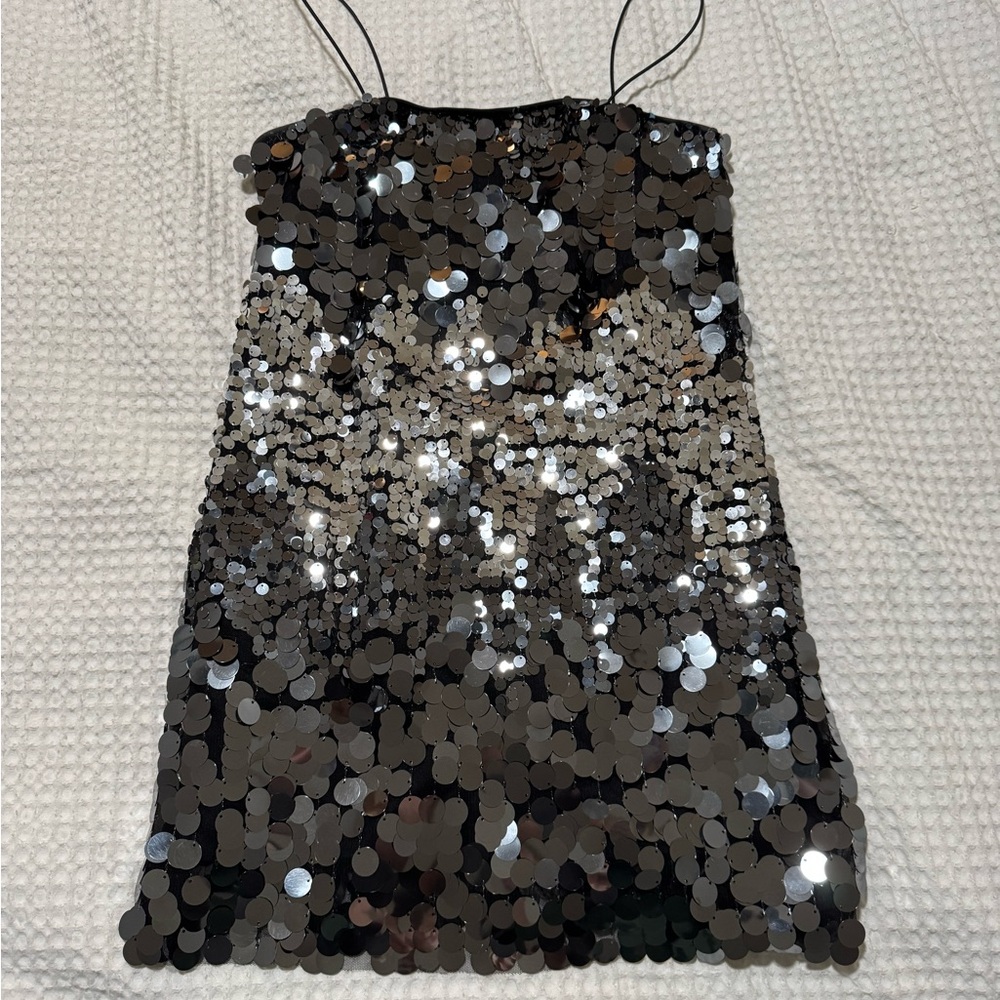 Sequin Black and Silver Dress